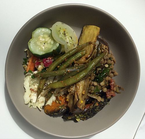 Generous and delicious small salad at Apothecary Kitchen in Hamilton