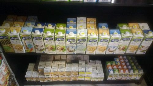 Alpro vegetable drink section at Deli-cious in Maputo