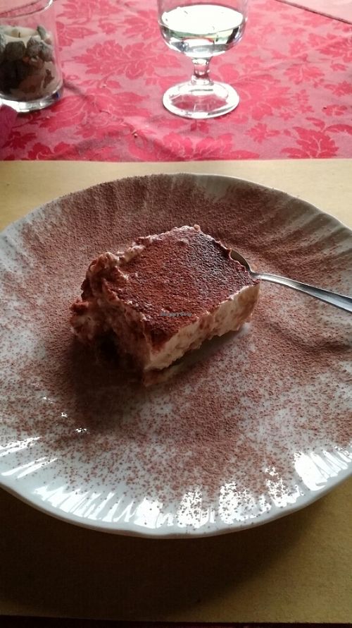 ottimo tiramisù vegan at Il Giardino del Sole in Borgofranco Divrea