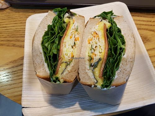 Moomoo sandwich at Moomoo Burger & Smoothie in Busan