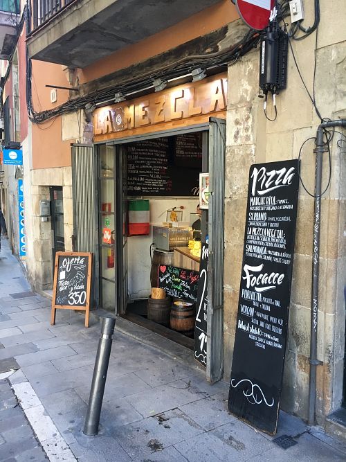 Outside  at La Mezcla in Barcelona