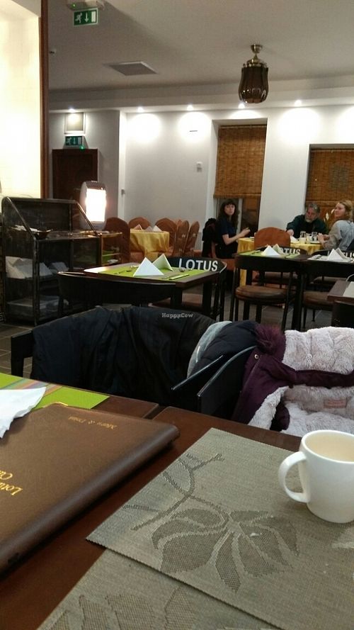 really nice set up at Lotus Vegan Cuisine in Glasgow