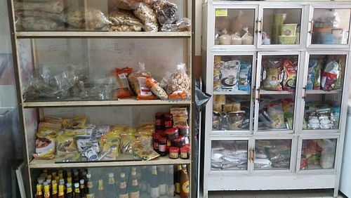 packaged food for sale at Khouadin Vegetarian in Vientiane