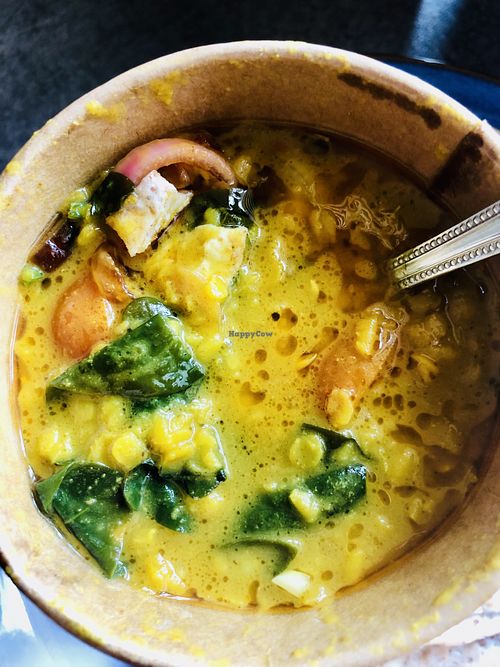 Vegan dal with added veggies. 😋  at The Yard in Faversham