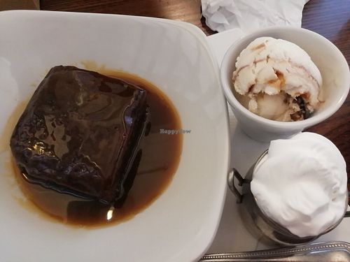 Sticky toffee pudding at Casa Romana Italian Restaurant in Carlisle