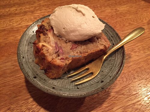 Apple Cake with Cashew Creme  at Mique in Tokyo