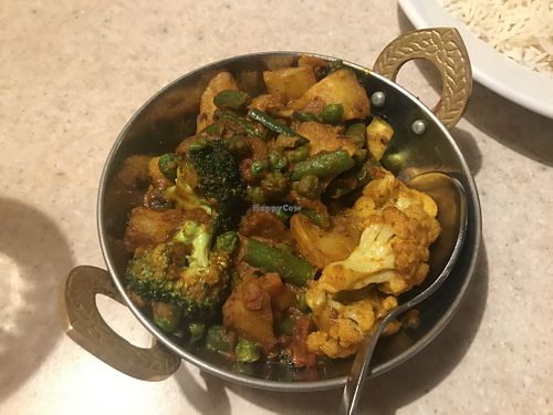 Mixed vegetable curry  at Namaste in Salmon Arm