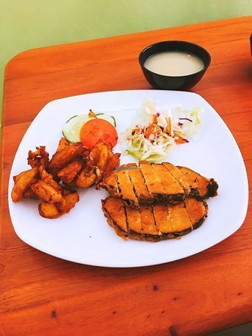 Fish & Wedges at Nature Vegetarian - Ang Mo Kio in North Singapore