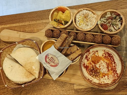 Taste-it-all set. at Pita Bakery in Central Singapore