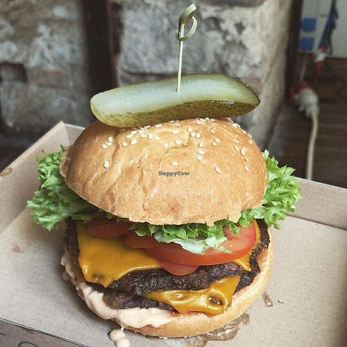 Vegan Grill Dupla Burger at Magic Burger in Budapest