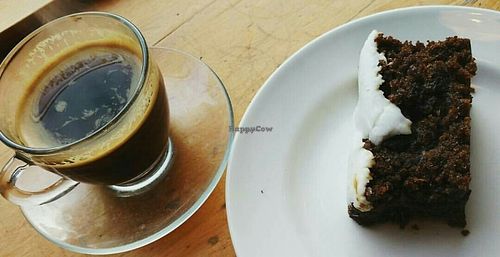 Coffee & vegan ginger cake at Mill Kitchen in Farsley
