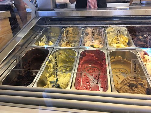 vegan selection  at Island Gelato in Waiheke Island