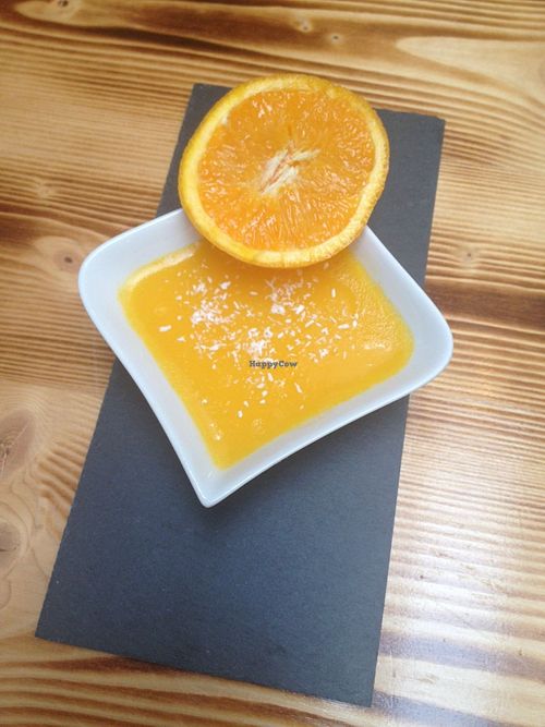 vegan pannacotta  at Mundo Cafe in Lyon