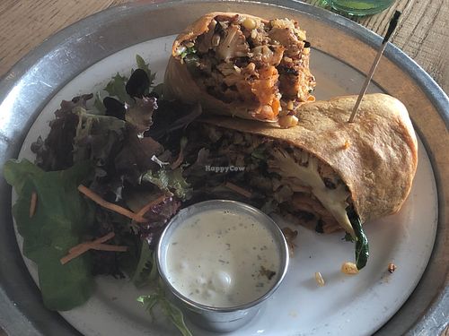 Buffalo Tempeh Wrap at City Silo Table + Pantry in Memphis
