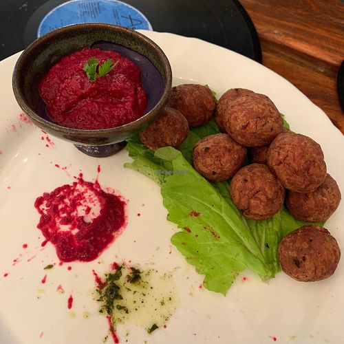 Vegan croquettes. at El Shamuskia'o in Havana