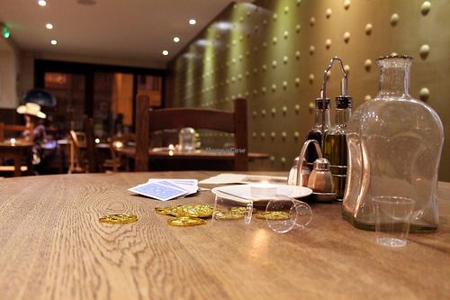 Cards and chips available to play cards at The Mexican Standoff - Pop-up in Paris