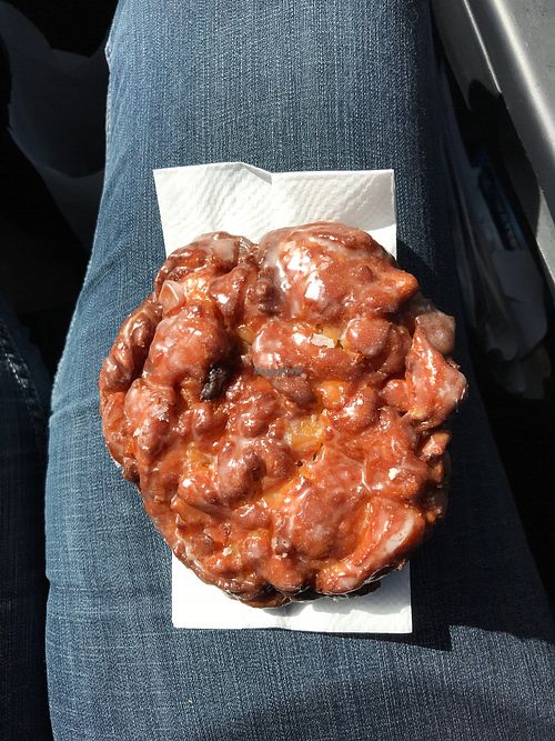 Vegan apple fritter at Donut Xpress in Ontario
