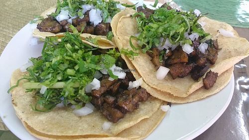 Tacos at VEGuerrero in Mexico City