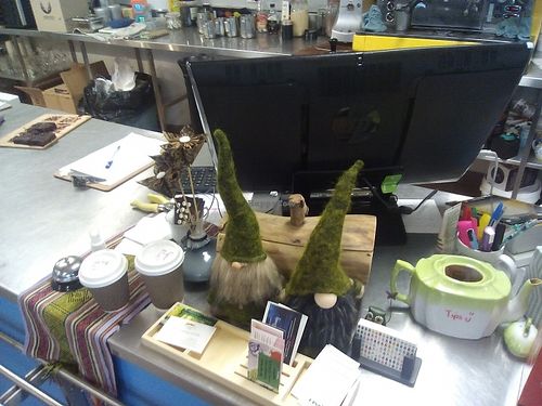 Gnome assistants at Kings Wholefood Artisan in Palmerston