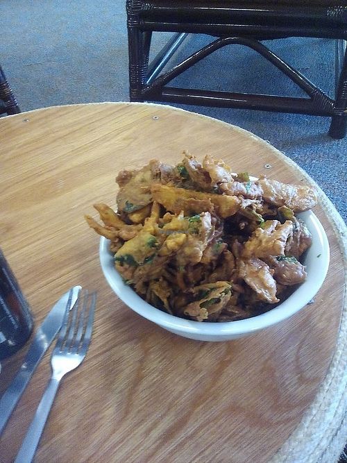Crunchy, delicious pakora at Kings Wholefood Artisan in Palmerston