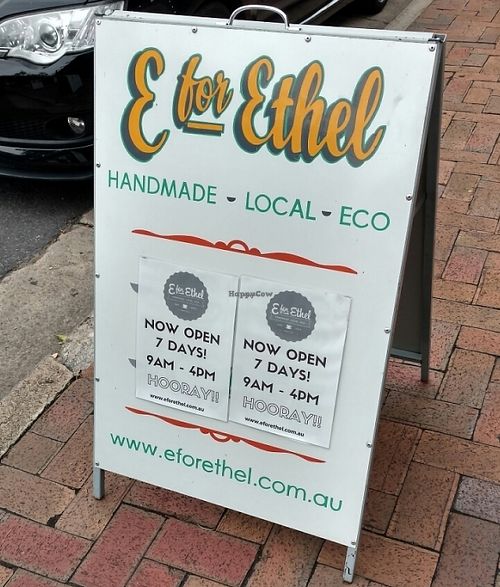 Sign on Melbourne St at E for Ethel in North Adelaide