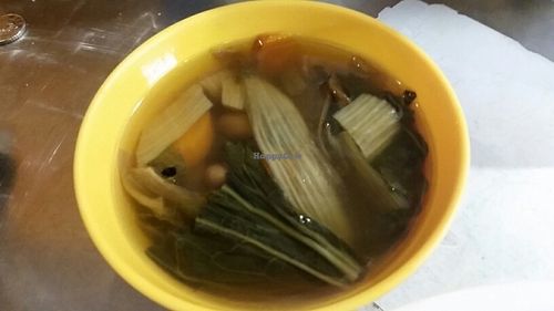 vegetables soup at Tempeh Healthy Vegetarian Food in Central Singapore