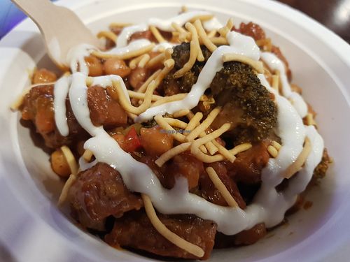 Tikka chikin taster (@Tyneside vegan festival) at Parallel7 in Bishop Auckland