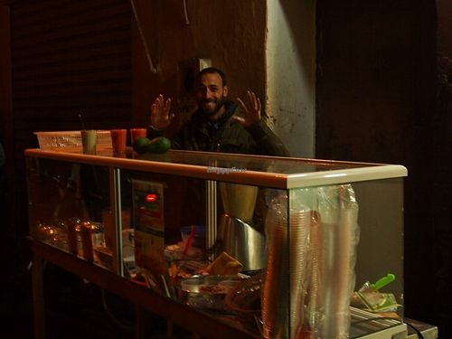 Smoothieman Mohamed at SmoothieMan Mohameds Smoothies in Taroudant