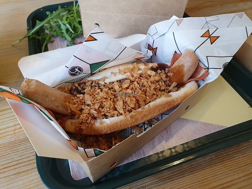 Bacon & hotdog (dont remember the dish name) at La Trocadero in Barcelona