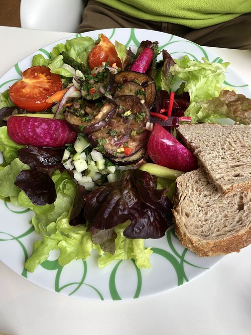 The vegan salad at Restaurant Linnaeus - Sculpture Gallery Het Depot in Wageningen