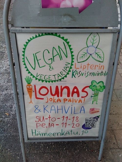 Sign at Lipterin in Lahti