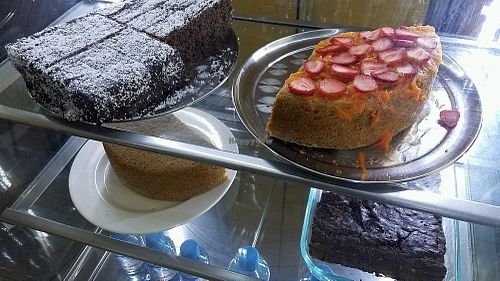 cakes at Loving Hut in Cusco