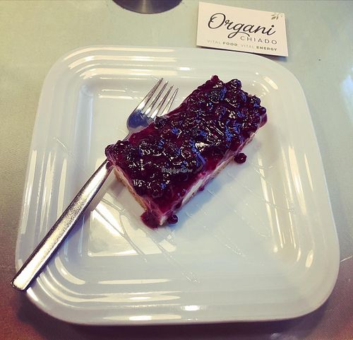 Amazing cheesecake  at Organi Chiado in Lisbon