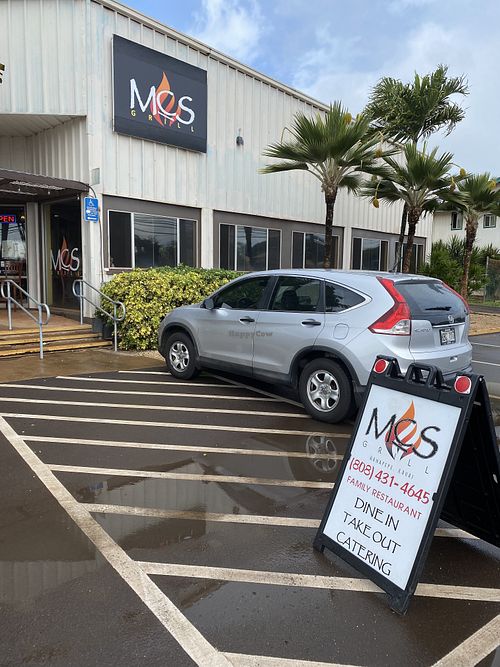 Parking at MCS Grill in Hanapepe