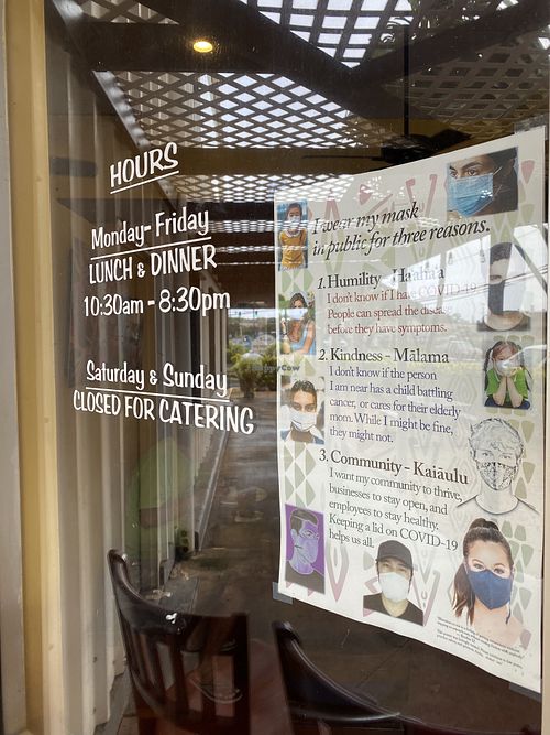 Hours & social distancing at MCS Grill in Hanapepe