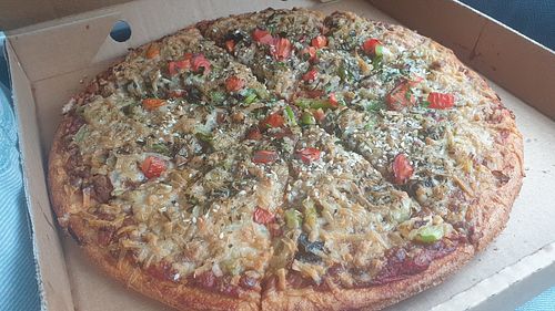 Vegan Dahl Pizza at Mr Natural Vegetarian Pizza in St Kilda