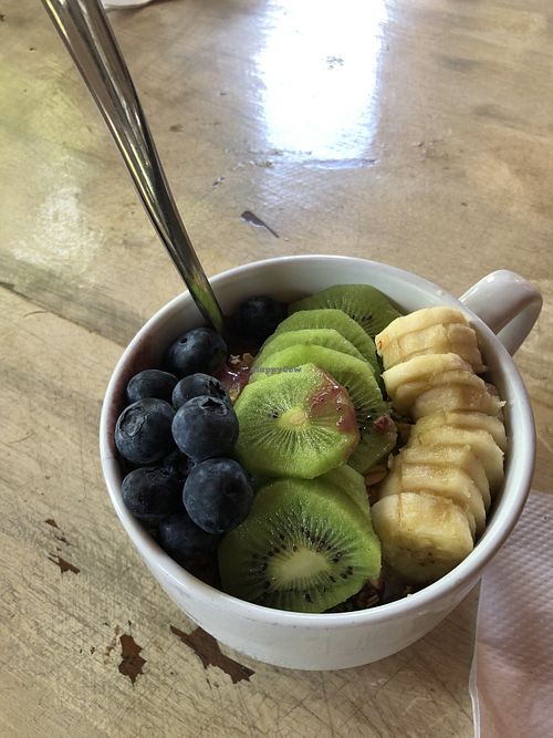 Açaí bowl  at The Courtyard Juice and Fitness Center in St Croix