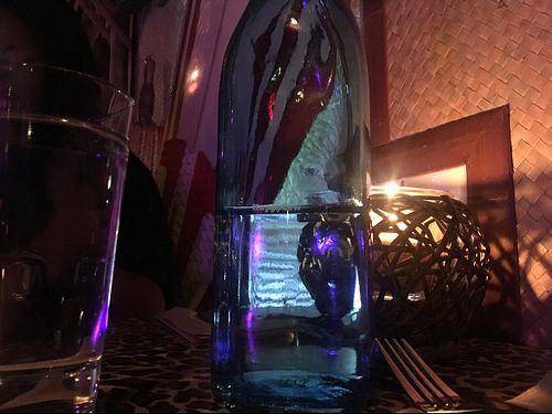 table decor at No Bones Beach Club in Portland