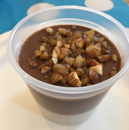 Almond and chocolate mousse at La bottega di Kemi in Cuneo