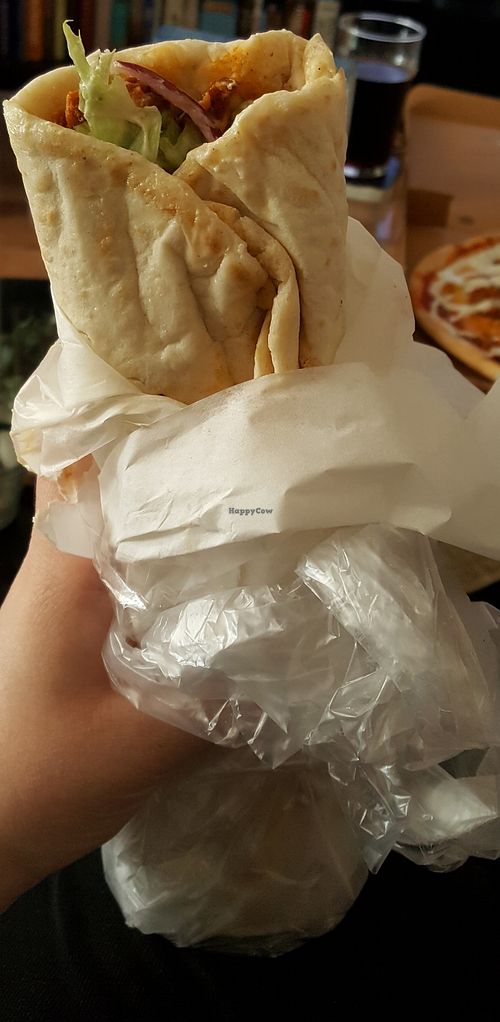 The vegan "chicken"roll  at Kungsgrillen in Vaxjo