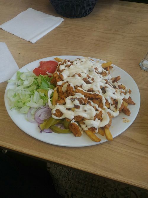 Vegan kebab:) at Kungsgrillen in Vaxjo