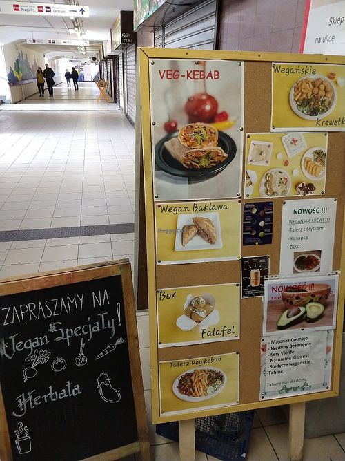 Some dishes at Falafel Zudi in Warsaw