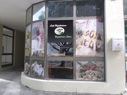 Outside our store at The Happy Market in Ponta Delgada