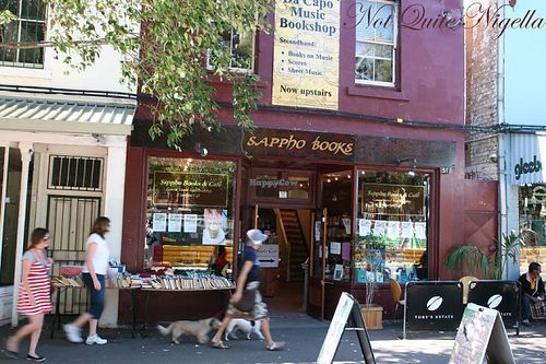 Outside Bookstore at Sappho Books Cafe & Bar in Glebe