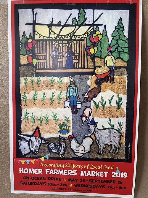 Poster at Homer Farmers Market in Homer
