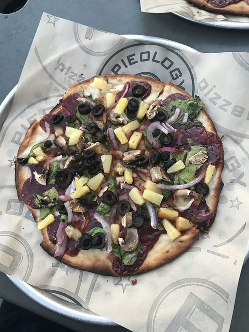 Customized Vegan Personal Pizza.  at Pieology in Menifee