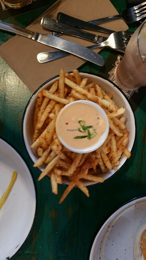vegan seasoned fries at Netherworld in Fortitude Valley