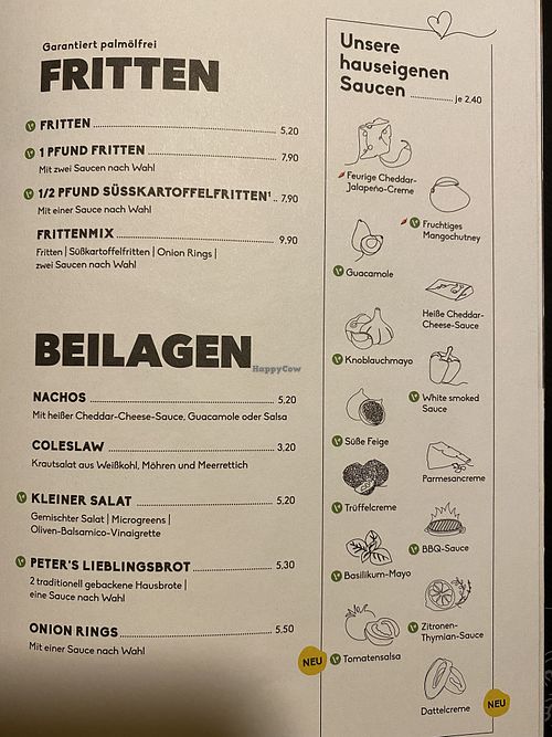 Most sauces are vegan   at Peter Pane - Goldbekplatz in Hamburg
