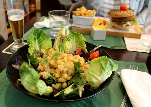 Quinoa and chick pea salad.  at Green Bar in Malaga