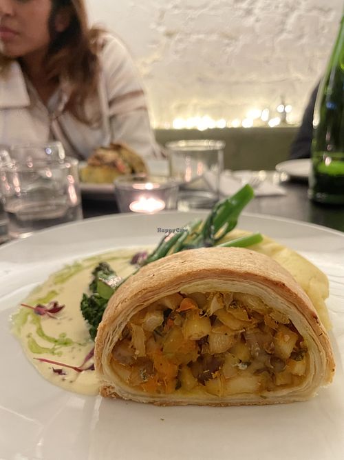 Wellington with potato puree  at The Gate - Marylebone in London